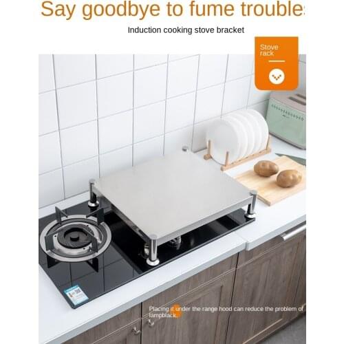 Stainless steel kitchen shelf household induction cooker trestle table gas oven gas burner cover plate to cover the base frame
