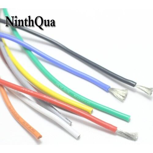Multicolor 14AWG Gauge Silicone Wire Flexible Stranded Copper Cables for RC Model Battery black red