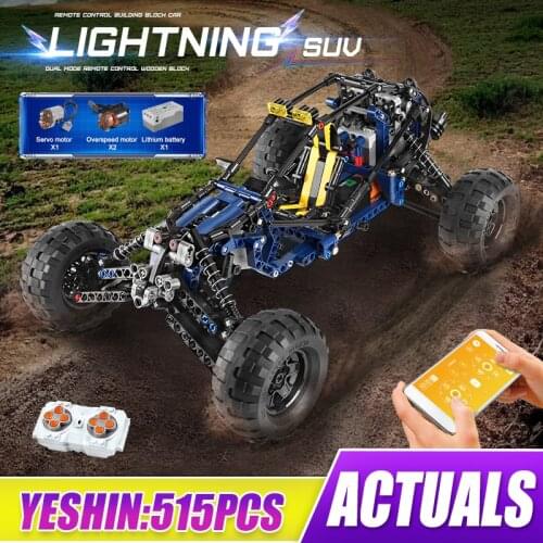 Mould King 18018 High-tech Lightning Buggy Desert Race Car Model APP RC Racing Car Building Blocks Bricks Kids Birthday Toys