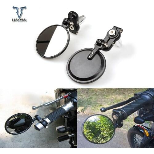 Motorcycle Universal CNC Aluminum Rear View Handle Bar End 7/15" Mirrors for Buell 1125R 1125CR XB12R XB12Ss XB12Scg