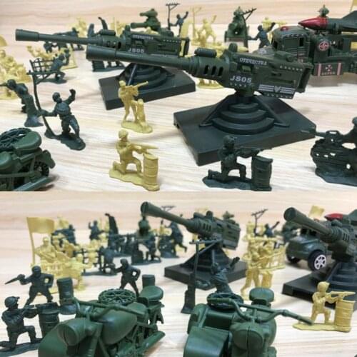 Pack of 63 Various Pose Soldiers Toy Figure Sand Table Model Building Set