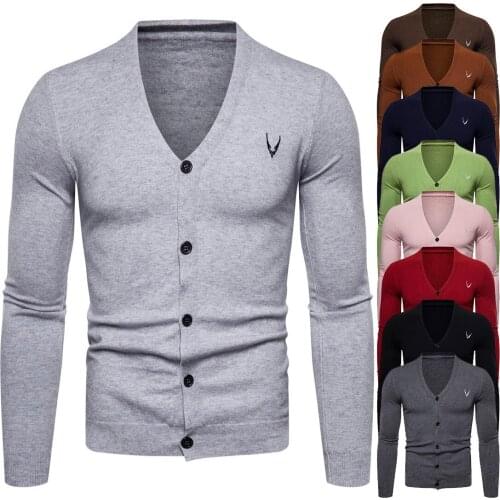 YM039 New Fashion Knit Cardigan Four Seasons British-Style V-neck Sweaters Mens Clothes