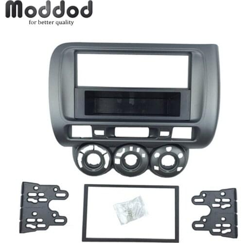 One/Double Din Fascia for Honda Jazz City Radio DVD Stereo CD Panel Dash Mounting Installation Trim Fascia Kit Face Frame Bezel
