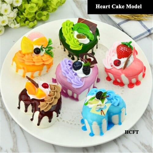 Hotel restaurant bakeshop bakehouse bakery house shop store decor artificial simulation fake cream fruit heart cake model
