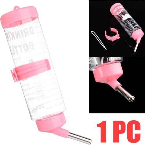 1pc 250ml Rabbit Hamster Drinking Hanging Bottle Plastic Pet Automatic Water Feeder for Small Pet