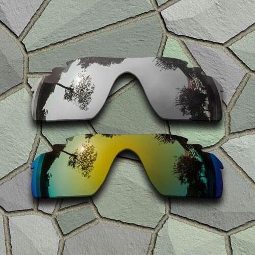 Chrome&Yellow Golden Sunglasses Polarized Replacement Lenses for Oakley Radarlock Path Vented