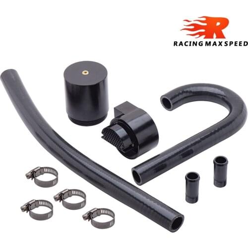 Black Aluminum Alloy Reservior Oil Catch Can Tank with radiator hose for BMW N54 335i 135i E90 E92 E82 2006-2010