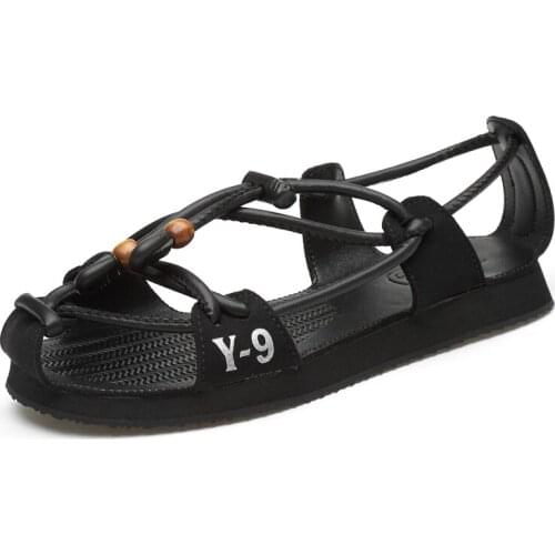 Hot Sale Fashion Men Summer Sandals Elastic Band Closed Toe Breathable Outdoor Shoes Black Roman Beach Sandals Plus Sizes 36-45