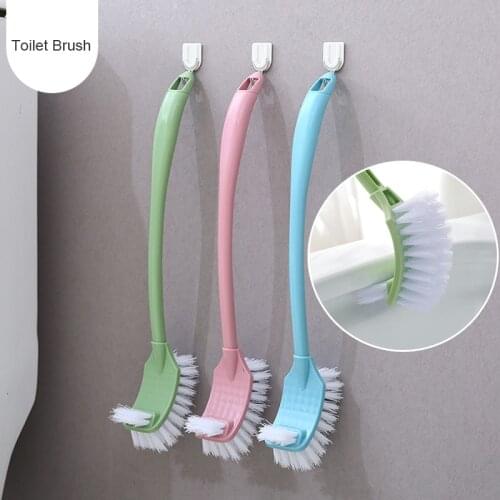 Bathroom Toilet Brush Cleaning Tool Double sided Universal Wc Accessories Household Long Handle Cleaning Brush