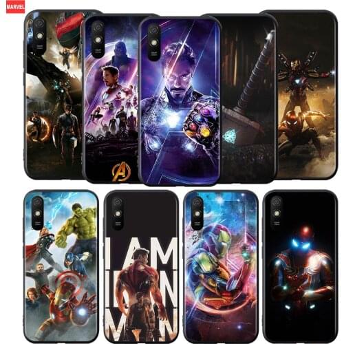 Silicone Cover Iron Man Marvel Avengers For Xiaomi Redmi 9T 9 9C 9A 9AT 9i 8 8A 7 6 Pro 7A 6A 5 5A 4X Plus Phone Case