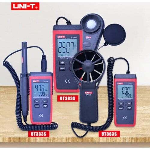UNI-T UT333S Digital Temperature Humidity Meter/UT363S Digital Anemometer air meter/UT383S Digital Light Meter illuminometer