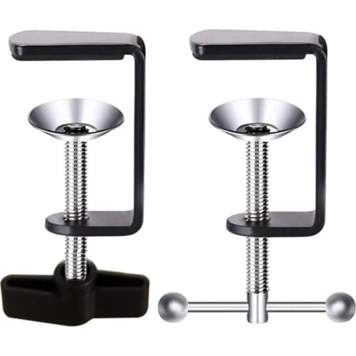 Universal C Shape Table Mount Clamp for Fittings Metal Desk Clip Hose Microphone Stand Base