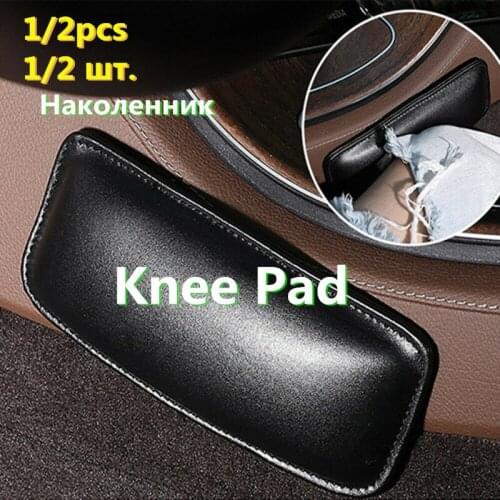 Universal Leather Knee Pad for Car Interior Pillow Comfortable Elastic Cushion Memory Foam Leg Pad Thigh Support Car Accessories