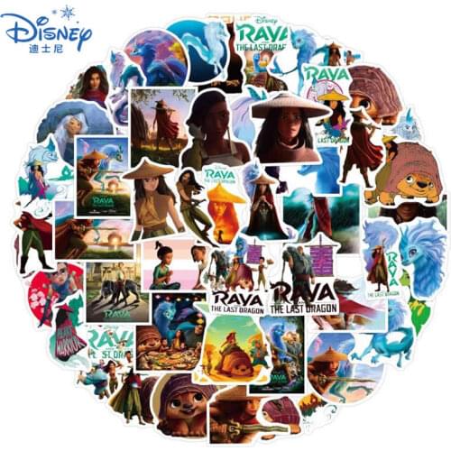 10/50pcs Cartoon Disney Raya and The Last Dragon Stickers Laptop Bicycle Guitar Skateboard Luggage Waterproof Sticker Kids Toys