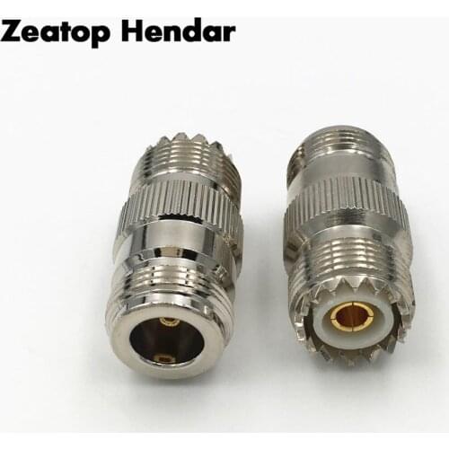200Pcs Brass UHF SO239 Female Jack to N Type Female Plug F/F RF Coaxial Straight Connector Adapter