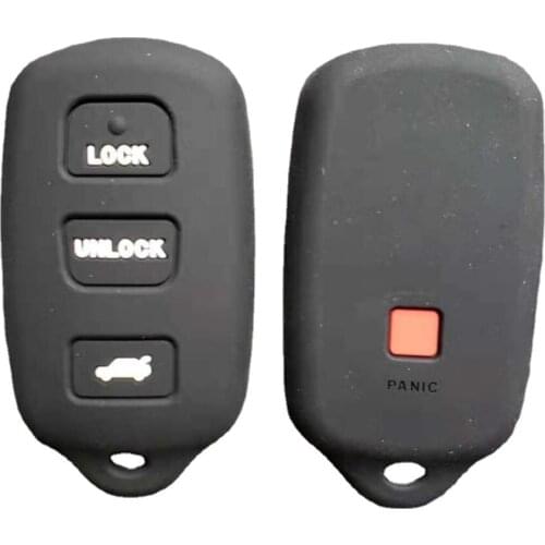 3+Panic Silicone Cover Remote Key Case Shell For Pontiac Vibe For Toyota Matrix Camry Solara Sienna Smart Keyfob Cover