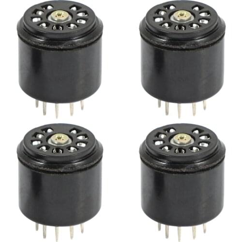 4x 9Pin Bakelite Vacuum Tube Socket Saver base For 12AX7 12AU7 ECC82 ECC83 amps, 4 Pcs