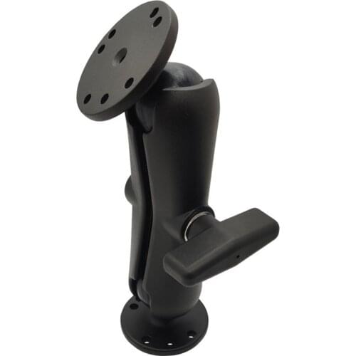 Aluminum 1.5 inch Ballhead Combo Mounting Holder Double Socket Arm Round Base for Garmin for TomTom GPS Photo Equipment