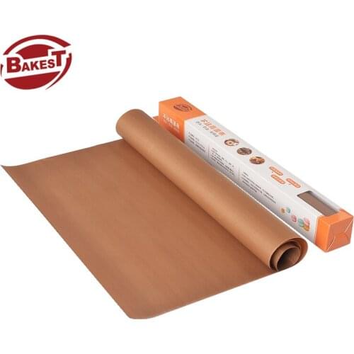 BAKEST 2pcs per set High Temperature Cloth Coffee-Color Thick Fiberglass Coating Non-Stick Mats