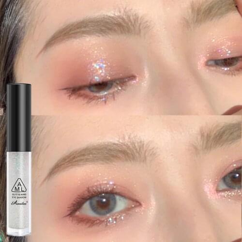 Glitter Liquid Eyeshadow Pearlescent Metallic Diamond Eye Shadow Makeup Waterproof Metal Shimmer Eye Shadow Cosmetics