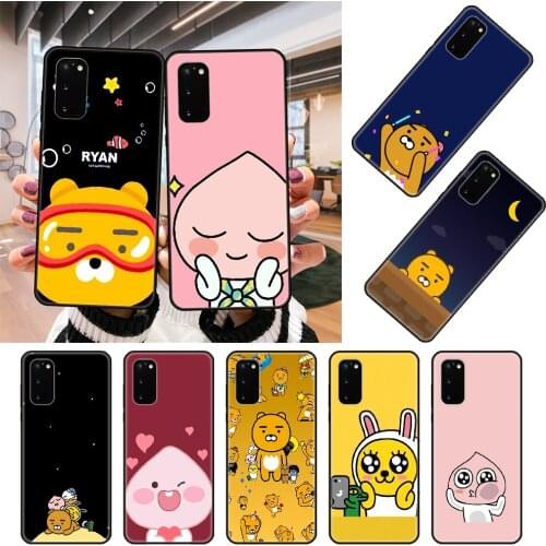 Phone Case For SamSung Galaxy S Note 10 20 7 8 9 Plus Edge E Ultra Lite Black Cover Coque Soft Prime Lovely Apeach Cacao Friend