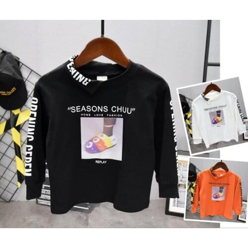 Children Boys T Shirts long Sleeve Children Girls Print T Shirts Cotton Kids fashion Tops Tee 2-6Year