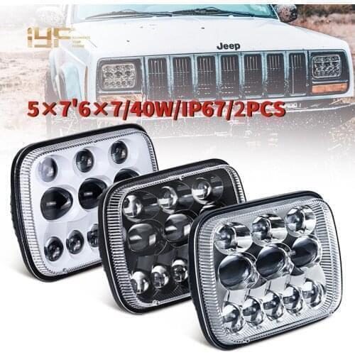 5X7 inch Sealed Beam LED Headlight off road headlamp For 4X4 Offroad Trucks Tractor Pickup Truck Wrangler YJ XJ 12V 24V 36V