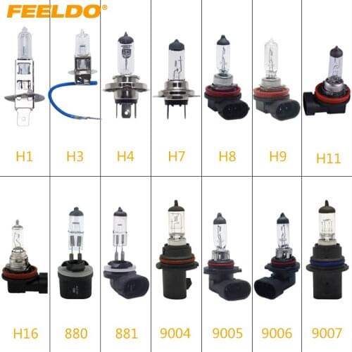 FEELDO 1PC Car H4 55W/100W 12V White FogLights HalogenBulb Car Headlight Bulbs Lamp Car Light Source Parking #HQ2861