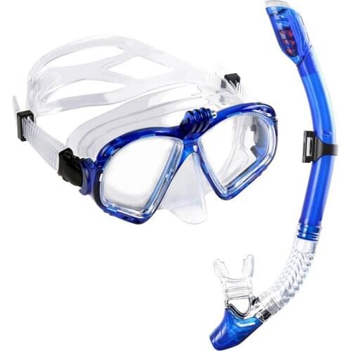 Gosear 1PCS Full-dry Snorkel + 1PCS Anti-fog Goggle Adults Diving Snorkeling Equipment Set for GOPRO Go Pro Sports Action Camera