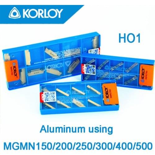 H01-MGMN150 MGMN200 MGMN250 MGMN300 MGMN400 MGMN500 10pcs/set KORLOY CNC Aluminum using Carbide insert Free shipping