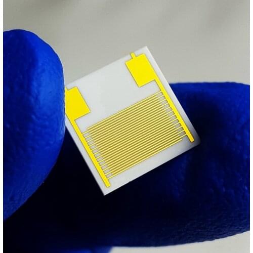 100um Interdigital Gold Electrode Film Circuit IDE Capacitor Array Gas Humidity Biosensor Chip