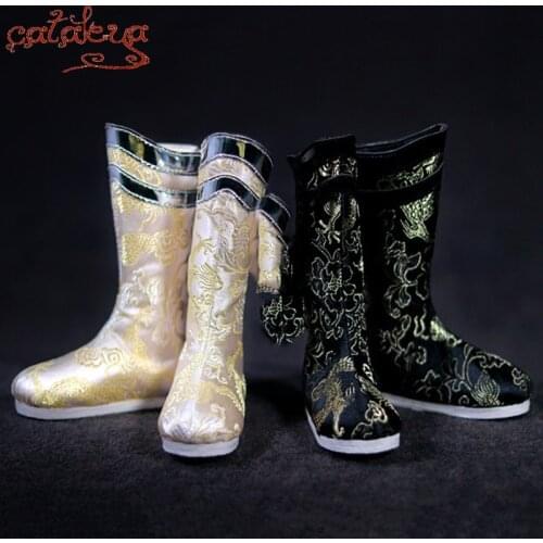 Cateleya Bjd Doll 1/3 1/4 Ancient Style Baby Clothes Matching Costume Boots Cloud Dragon Pattern Long Boots