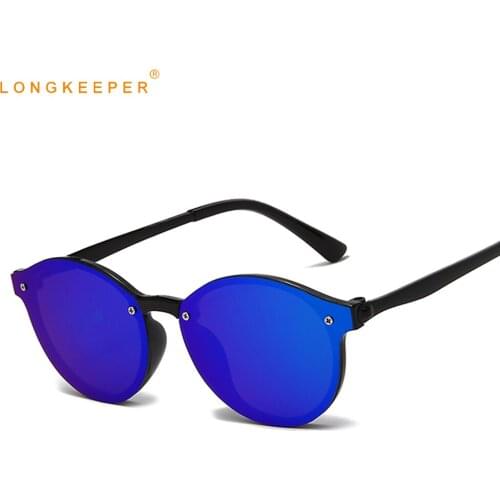 LongKeeper Fashion Round Sunglasses Men Women Brand Designer Classic Retro Mirror Sun Glasses Male Goggles Oculos Gafas De Sol