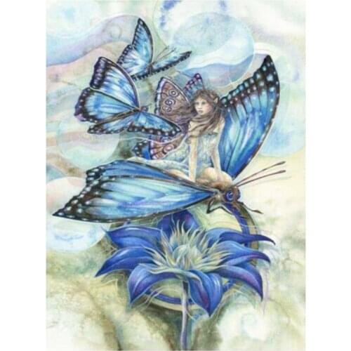 3D Diamond Painting Butterfly Fairy DIY Full Square Rhinestone Cross Stitch Kit Round Diamond Embroidery XN851