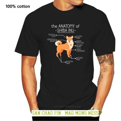 2019 New Short Sleeve Casual Anatomy of a Shiba Inu Tshirt Premium Shirt Summer Casual Man T Shirt Good Quality