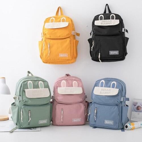 2021 New Fashion Junior High School Student Backpack Nylon Large Capacity College School Bag Cute Girl Shopping Casual Backpack