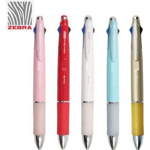 One Piece Zebra B4SA3 Clip-On 4 Color 0.7 mm Ballpoint Multi Pen (Black, Blue, Red, Green) + 0.5 mm Pencil
