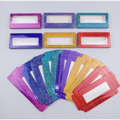 Wholesale Eyelash Packaging Boxes Blank Eyelashes Package Multicolor Paper Box Eyelashes DIY Packing Box Cosmetic Tools