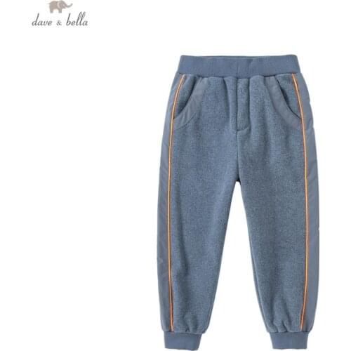 DKY18978-2 dave bella autumn 5Y-13Y kids boys fashion print pockets pants children boutique casual full-length pants