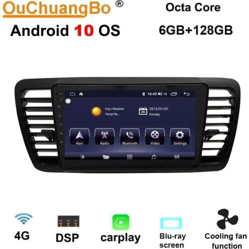 Ouchuangbo Android 10 radio stereo for Subaru Legacy Outback 2007-2019 with 9 inch IPS screen GPS navigation DSP 6+128GB