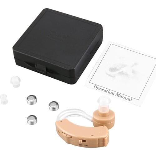 Plastic Super Mini Adjustable Hearing Aids Ear Sound Amplifier Volume Tone Listen Hearing Aid Kit Hook In Ear JZ-1088A Ear Care