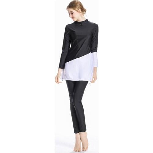 Plus Size 4xl Muslim Swimwear Woman Swimming Suit Twinset Hijab Muslimah Islamic Swimsuits Modest Slim Swimsuit Fitness Clothing