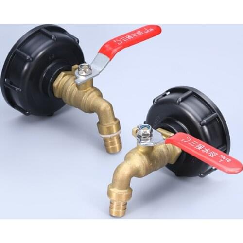 Durable S60*6 Coarse Thread to 1/2'' 3/4'' Brass Faucet IBC Tank Adapter Garden Hose Replacement Fitting
