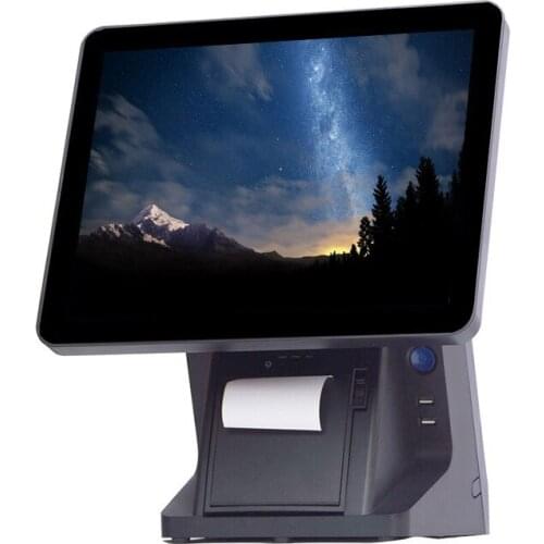 Easy use Pos all in one in LCD LED VFD cash register machine 15" touch screen Pos System for dining car