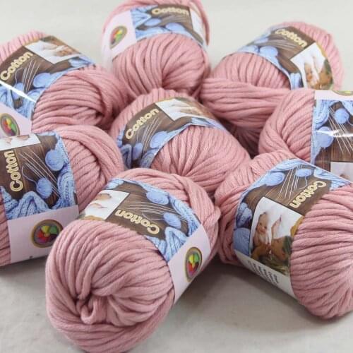 Sale 8Ball x 50g Super Soft Pure Cotton Chunky Shawl Hand Knitting Yarn Scarves Shawls 42207 Pink Rose