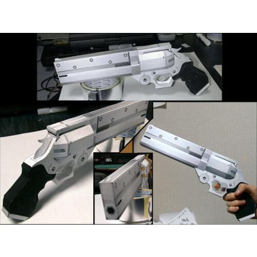 Revolver Vash Gun Paper Model Weapon Firearms 3D Hand-made Drawings Military Puzzle Toys