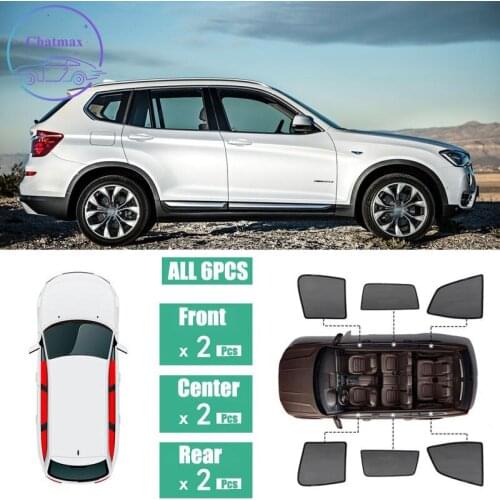 For BMW X3 2011-2018 Window Sunshade UV Protection Ray Blocking Mesh Laser Block Black Net Yarn