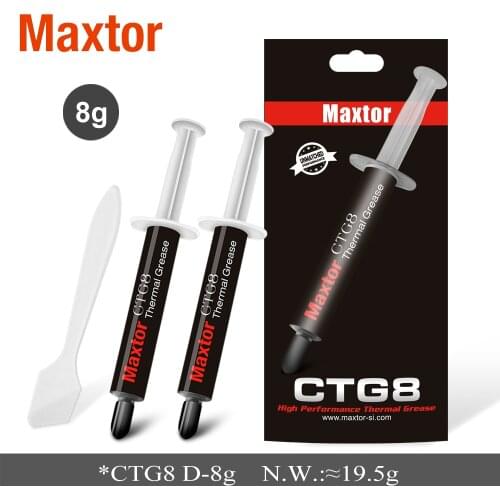 Maxtor CTG8 Thermal Conductive Paste Grease for CPU GPU Cooling Liquid Ultra 12.8W/mK 1g 2g 4g 8g Compound Grease for Cooling