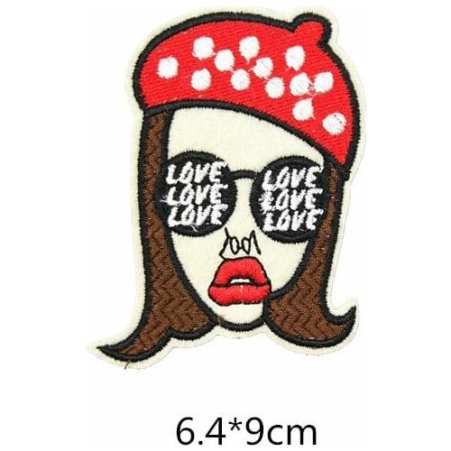 Iron on Camera Patches Eyeglasses Stripe Badge Embroidery Patches for Clothing Backpack Stickers on Clothes applique