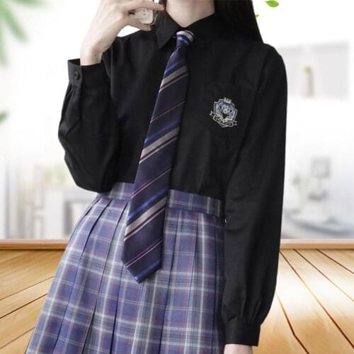 Ladies Shirt Durable Embroidery Spring Ladies Long Sleeve Shirt for School